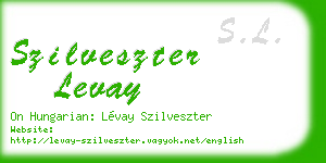 szilveszter levay business card